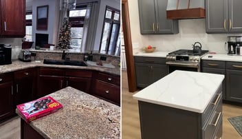 before and after North Canton kitchen remodel