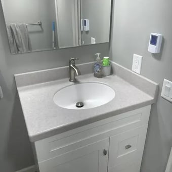 Meridian Solid Surface® bathroom countertop