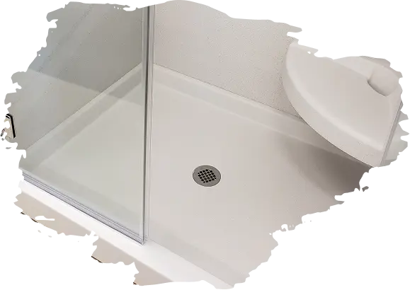 Shower with no grout lines